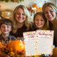 Bltgh Thanksgiving Top Answer Game Card Fun Fall Party Survey Game for Family and Friends Autumn Holiday Icebreaker 5x7 Inch Cards with Answer Card