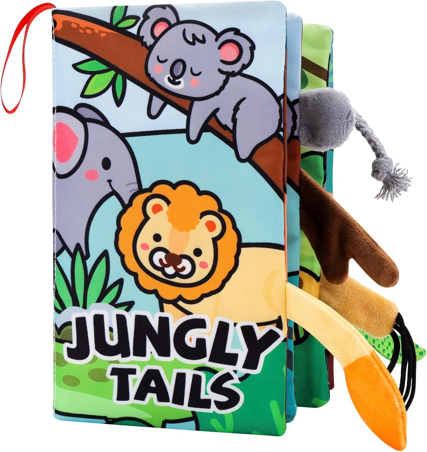 Kolorfish Baby High Contrast Book Toys  Sensory Soft Books Toy For Newborn 0 3 6 12 Months Crinkle Cloth Tails Book Babies Earl