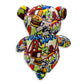 PLUSHOLOGY Plush Teddy Bear - Eco-Friendly Multicolored Stuffed Animal, 10" Tall, Soft Velboa for Kids & Adults, Model 156064