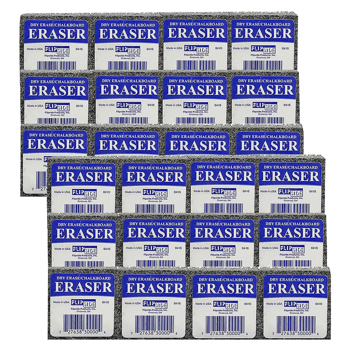 Flipside FLP300092 2 x 2 in. Flipside Student Eraser Class Pack  12 Per Pack  Pack of 2