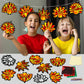 30 Sets Fall Thanksgiving Suncatchers Craft Kit DIY Turkey Window Stained Glass Effect Paper Thankful Autumn Home School Classro