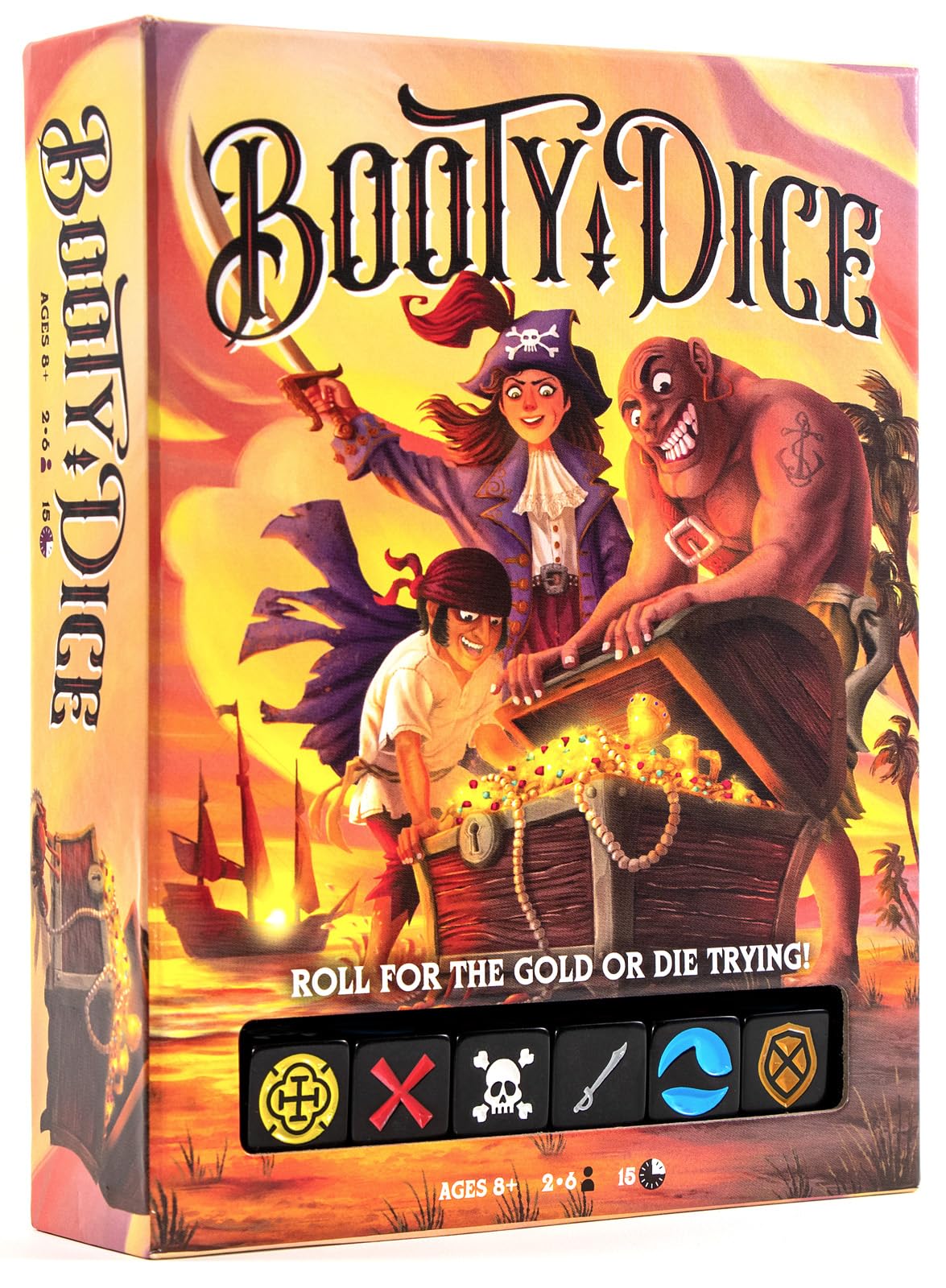 Messy Table Games Pirate Dice Game | Fun for Kids & Adults | Ages 8+ | Multi-Color Cardboard