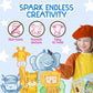 TinyGeeks Toddler Crayons - 24 Non-Toxic Washable Crayons, Easy to Hold, Multicolor for Kids Ages 3-8