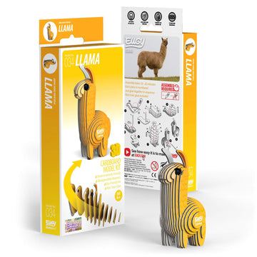 Eugy Llama 3D Puzzle, 20 Piece Eco-Friendly Educational Toy Puzzles For Boys, Girls & Kids Ages 6+