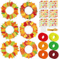 36 Sets Fall Wreath Craft Kits for Kids DIY Autumn Maple Leaves Paper Wreath Hanging Ornaments Make Your Own Thanksgiving Paper 