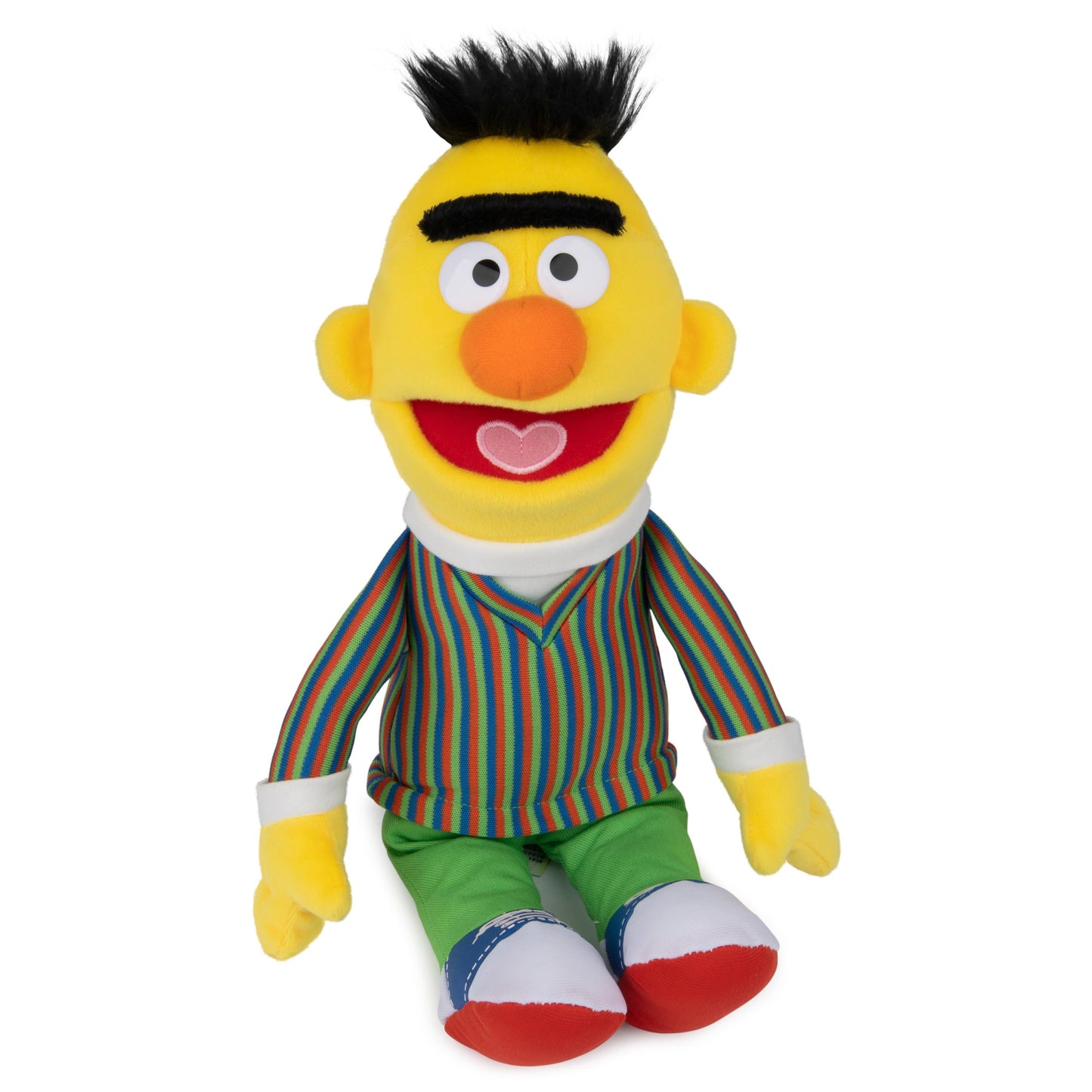 GUND Bert Muppet Plush Toy, Premium Polyester, Yellow, 14”, Model 075364, Ages 1 & Up