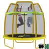 Aotob 7Ft Trampoline For Kids Toddler With Enclosure Net &Safety Pad, Mini Trampoline With Heavy Duty Frame Indoor Outdoor,Small