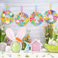 Hollowfly 48 Sets Easter Wreath Craft Kits DIY Wreath Hanging Ornaments Make Your Own Paper Craft with Stickers for Home Party F