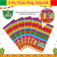 Jectivs 6-Piece Mexican Fiesta Plastic Tablecloth Set, Rectangular, 54 X 108 Inch, All-Season, Waterproof, Durable, For Party, B