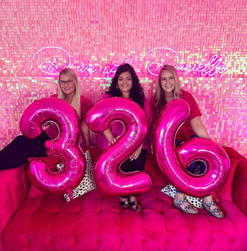 Hot Pink Number 6 Balloon 40 Inch, 6 Balloon Number, 6Th Birthday Decorations, Hot Pink Party Supplies For Boys Girls