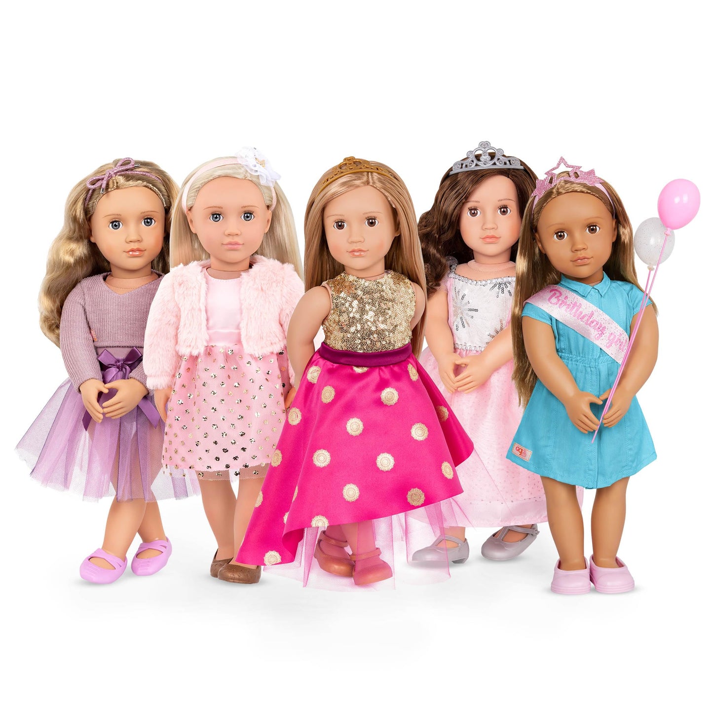 Our Generation Sarah Girl Doll – Princess Themed 18-Inch Fashion Doll With Tiara And Sparkly Dress – Includes 4 Piece Clothing Set