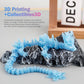 3D Printed Cherry Blossom Crystal Dragon, Articulated Movable Model - 12 Inch Decorative Fantasy Dragon for Display, Collection,