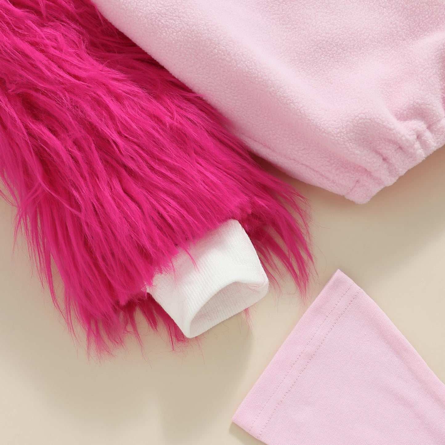 Bonangber Newborn Halloween Costumes Baby Flamingo Costume Velvet Sleeves Hooded Romper Stockings Cute Cosplay Costume(B-Pink,0-