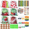 144 Pcs Football Party Favors, Football Goodie Bags with Mini Balls, Wristband, Slap Bracelets, Keychains, Tattoo Stickers, Whis