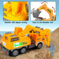 Ynanimery Construction Truck Toy, Excavator Truck Toys with 4D Lights & Sounds- Battery Operated Automatic Bump & Go, Truck Toys