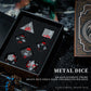 HNCCESG Metal DND Dice Set Dragon D&D Dice for D&D Dungeons and Dragons Gift TTRPG Metal Dice with Dragon Dice Box(Black Red Dra