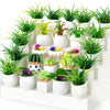 26Pcs Miniature Potted Plants, Mini Artificial Plants, 1:12 Scale Doll House Accessories, Suitable for Dollhouse Decoration, Chr