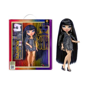 Rainbow High Kim- Denim Blue Fashion Doll. Fashionable Outfit & 10+ Colorful Play Accessories. Great Gift For Kids 4-12 Years Old And Collectors.