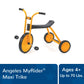 Myrider Toddler Trike, Kids Tricycle For Preschool, Daycare, Playground Kids Tricycles, Rubber Tires, Yellow/Black, 14.5'' Maxi