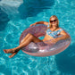 PoolCandy Jumbo Pool Tube, 48, Rose Gold Glitter