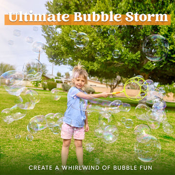 Joyin Big Bubble Wands Set Bulk For Kids Summer Outdoor Activity Party Favors, 18 Pcs Giant Bubble Maker With Tray, 12' Large, 6 Pcs Solution Suitable For All Age People