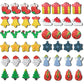 Gookit 48Pcs Christmas Mini Pop Keychain Fidget Toys, Christmas Day Gifts For Kids Mini Pop Bubble Christmas ,Party Favors Silicone Fidget Keychain Relieve Anxiety Stress Fidget Toy
