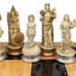 Greek Mythology Olympus Gods Zeus vs Poseidon Set of Chess Men Pieces Antique White  NO Board