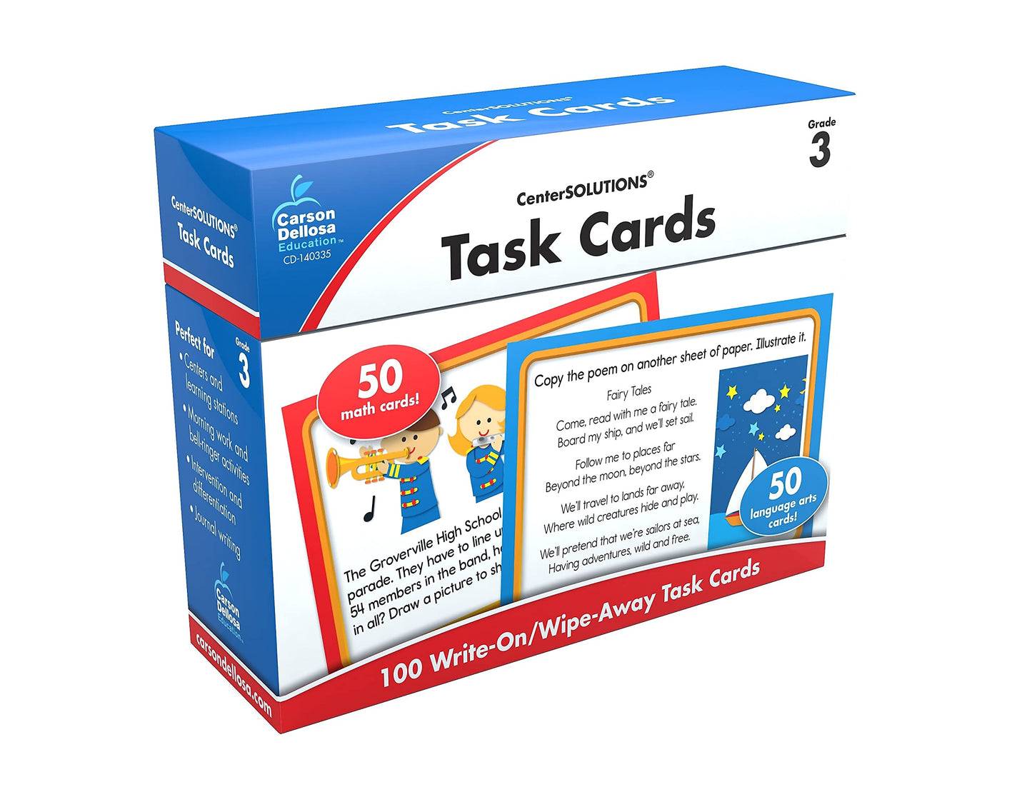 Carson-Dellosa Task Cards Learning Cards Grade 3