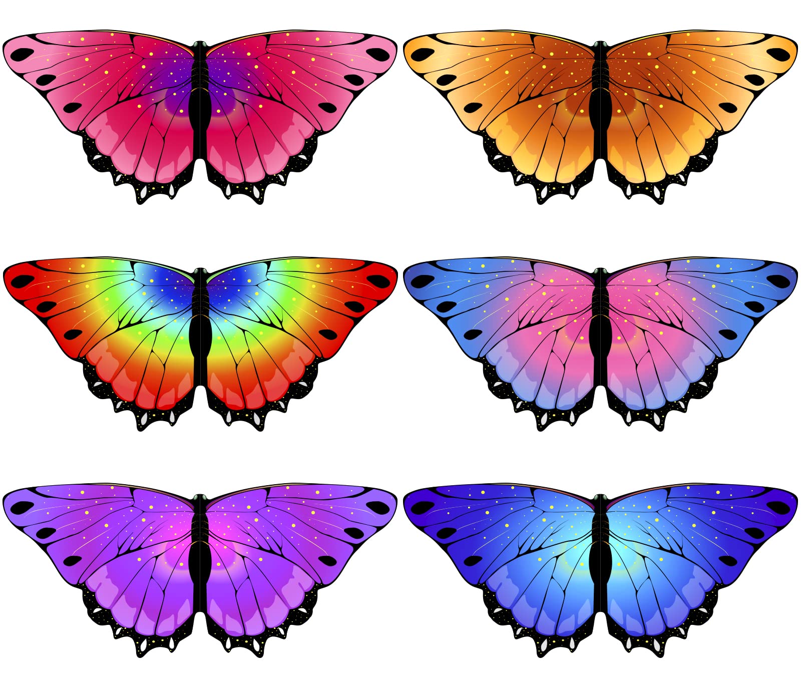 Irolewin Toddler Kids Butterfly-Wings-Costume For Girls Fairy-Wings-Bulk Boys Bug Dress-Up Party Favors Christmas Gifts Toys