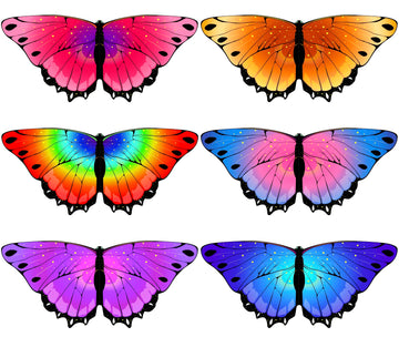 Irolewin Toddler Kids Butterfly-Wings-Costume For Girls Fairy-Wings-Bulk Boys Bug Dress-Up Party Favors Christmas Gifts Toys