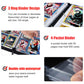 Anime Trading Card Binder for Cards 4 Pocket with 60 Sleeves up to 480 Cards Waterproof Card Storage Bag with Removable Sleeves for Anime and TCG Cards