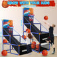 Arcade Basketball Game Set For Kids, Boy Toys Basketball Hoop With 4 Balls For 3 To 12 Years Old, Adjustable Height W/ Pump & St