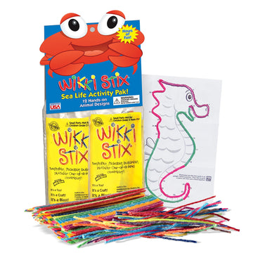 Wikkistix Sea Life Pak Features 12 Sea Creatures With Hands-On Activity And Fun Fact On Each, Made In The Usa!