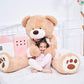 Ikasa Giant Teddy Bear Plush Toy Stuffed Animals (Brown, 63 Inches)