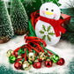 48 Pieces Christmas Bell Necklaces Christmas Holiday Necklaces Gold Red Green Xmas Jingle Bell Necklaces with Ribbons for Christ