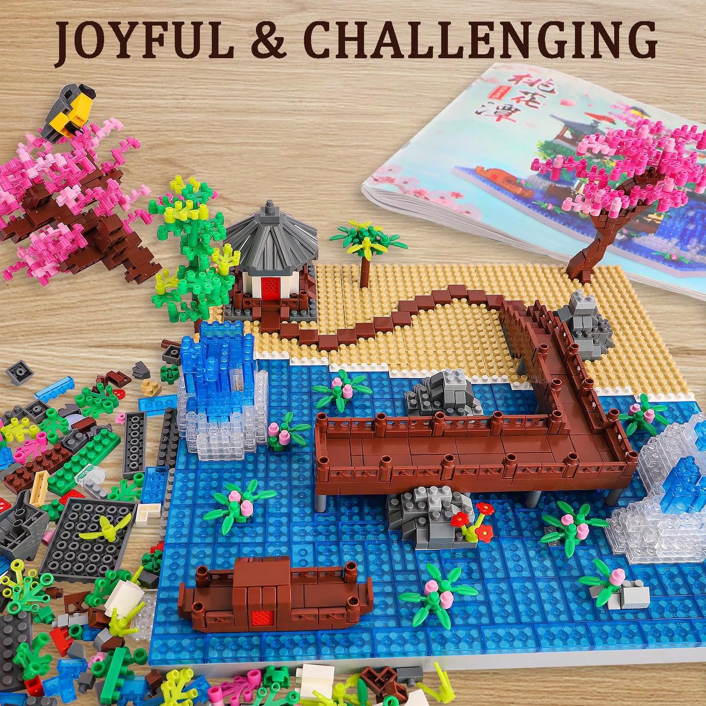 Yktoyz Cherry Blossom Tree Building Set, Chinese Architecture Building Blocks Japanese Sakura Tree House Building Set Bonsai Tree Kit, Blocks Sets For Adults Gift For Kids Age 12+(3220 Pieces)