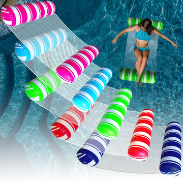 5 Pack Inflatable Pool Floats Adult Size Water Hammock,Hammock Floats For Adults,4-In-1 Multi-Purpose Pool Floating Toys,Pool Ra