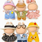 6 Clothes Sets for 17cm Collectible Dolls - Miniature Outfits with Accessories - Hat  Glasses & Necklace Details - Ages 15+ (No Doll)