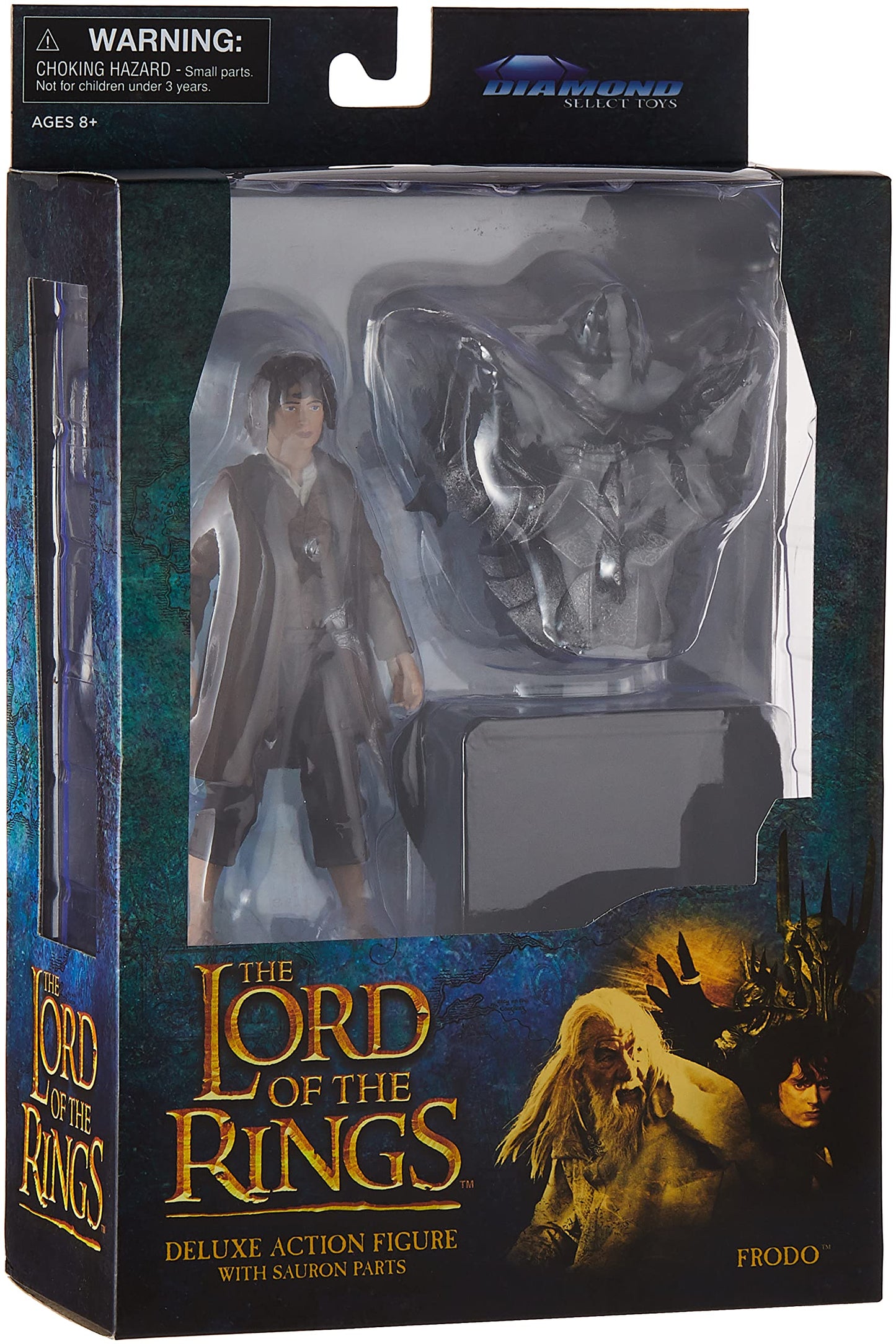 Diamond Select Toys Frodo 4-Inch Action Figure, Brown, Plastic, Model AUG209134, 16 Points of Articulation, The Lord of The Rings Series 2