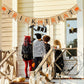 Trick or Treat Halloween Banner, 9.2ft/2.8m Burlap Halloween Bunting Garland with Pumpkin Pattern, Cute and Colorful Halloween D