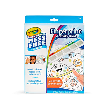 Crayola Color Wonder Mess Free Fingerprint Ink Painting Activity Set, Finger Painting Alternative, Toddler Coloring, Travel Activity, Gift For Toddlers
