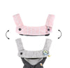 enhanced Drool and Teething Reversible Cotton Pad | Fits Ergobaby Four Position 360 + Most Baby Carrier | Pink Herringbone Design | Hypoallergenic | Great Baby Girl Shower Gift by Mila Millie