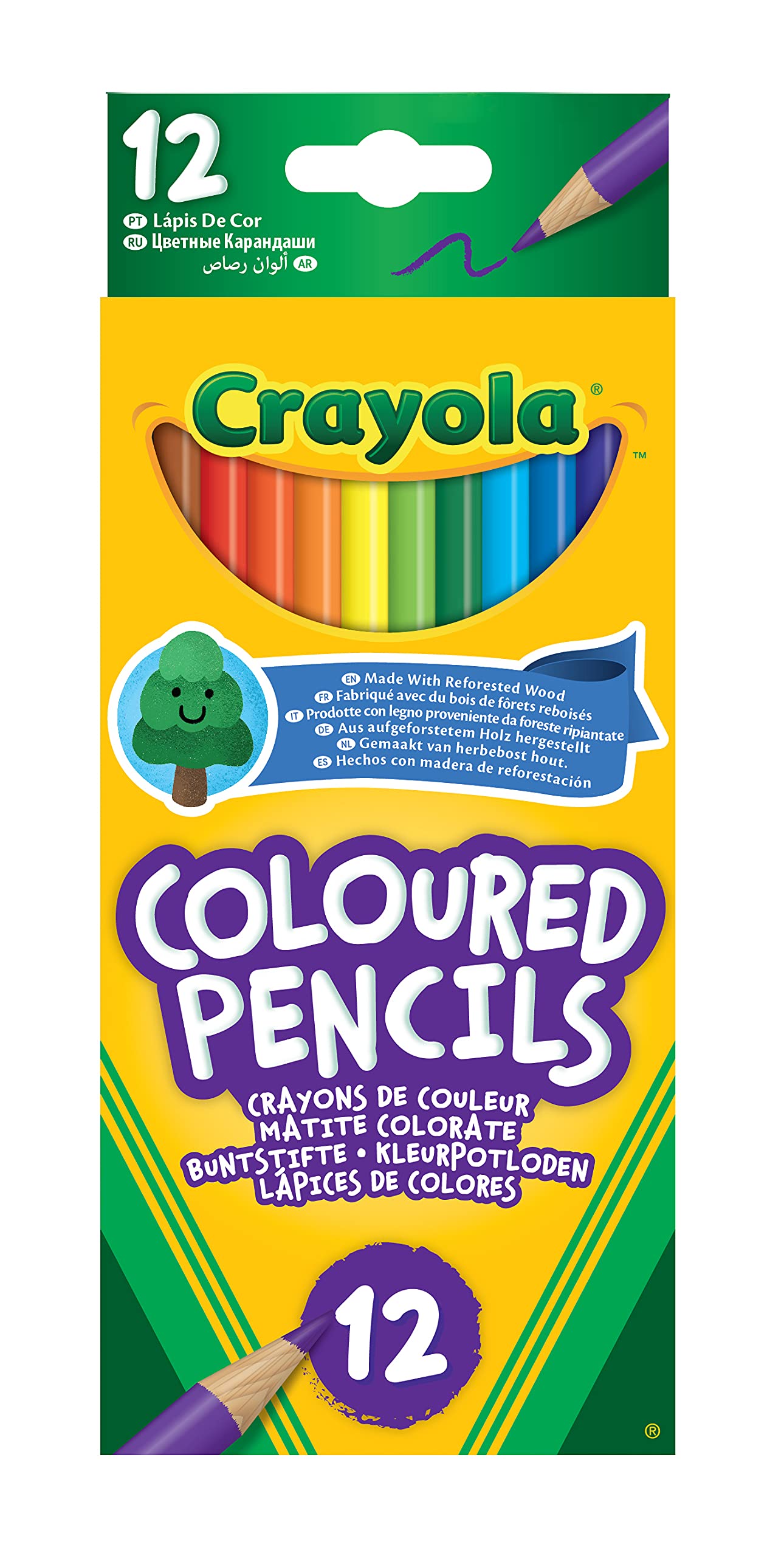 Crayola Colouring Pencils - Assorted Colours (Pack Of 12) | A Must-Have For All Kids Arts & Crafts Sets | Ideal For Kids Aged 3+