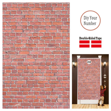 Brick Wall Backdrop,78.7x 49.2 Inch Door Curtain, Wizard Birthday Party Supplies, Halloween Christmas Themed Party Decorations,W