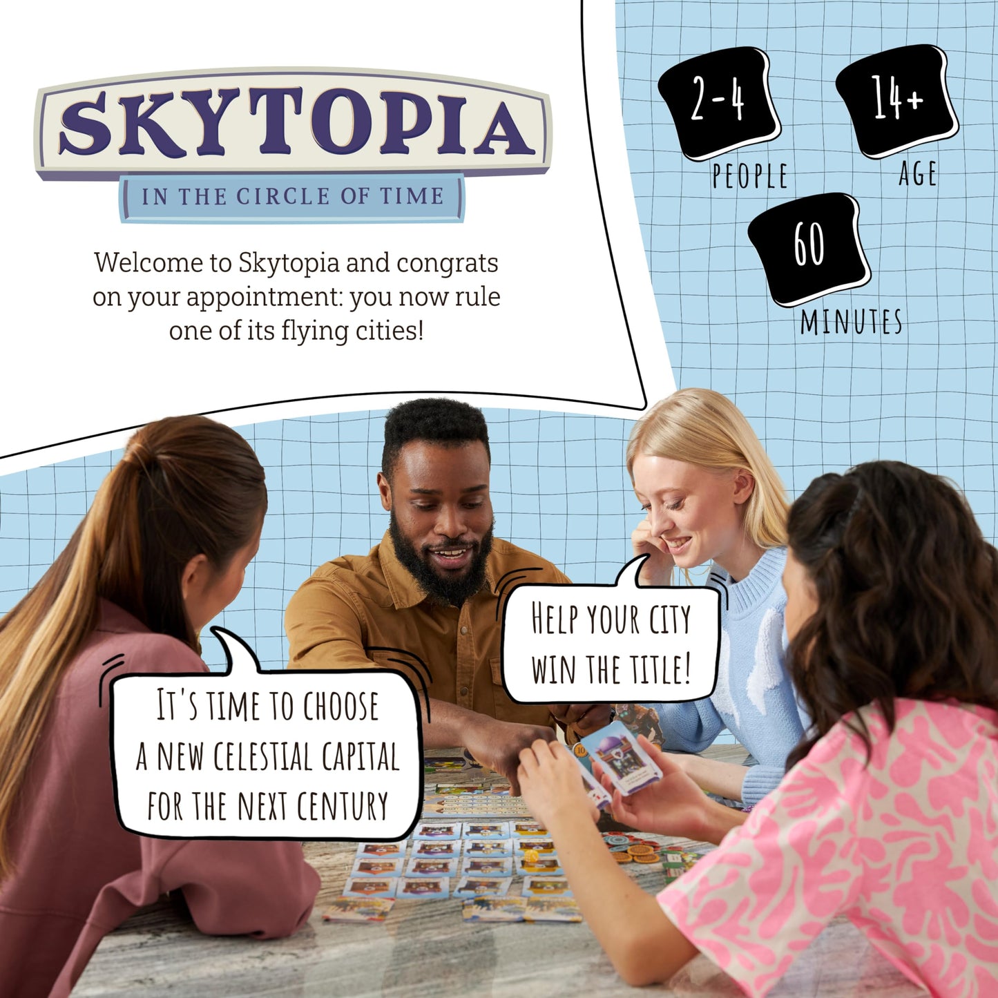 Skytopia | Strategy Board Game | Strategy Game For Adults And Families | Family Game For Teens And Adults | Ages 14+ | 2-4 Players | Average Playtime 60 Minutes