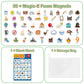 Kasfalci Magic E Word Games,Phonics Games,50 Magnetic Foam Objects,Fridge Magnets For Kids,Speech Therapy Toys For Toddler,Learn