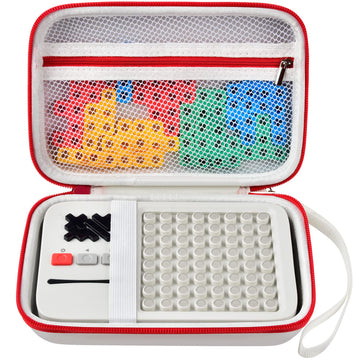 Case Compatible With Giiker Super Blocks Puzzle Game, Super Slide Brain Teaser Puzzle Holder, Organizer Storage Bag For Electronic Brain Game Console & Puzzles For Kids Boys And Girls -Box Only-White