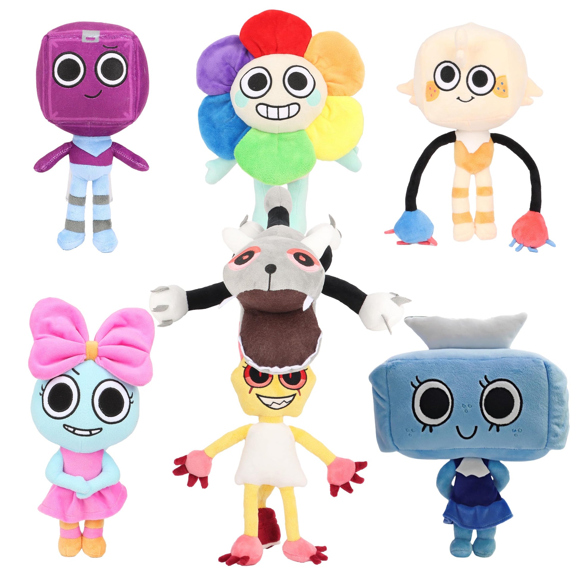 Collect All 7! Dandy'S World Plush, Dandy World Tisha Plush Toys For Fans And Friends(7Pcs)