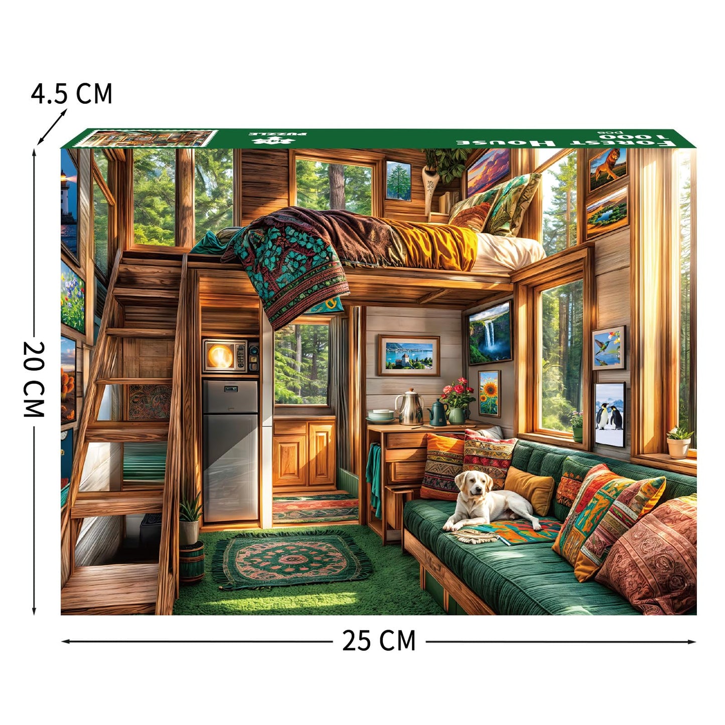 TangComplete - Forest House Puzzles for mature-themeds 1000 Piece  Jigsaw Puzzles for mature-themeds  mature-themed Challenging Game Toys  Impossible Puzzle  Family Decoration Puzzle