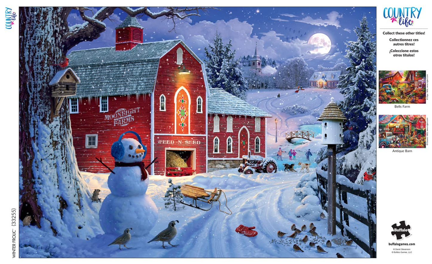 Buffalo Games Winter Frolic 500-Piece Jigsaw Puzzle - Large Multicolor Holiday Artwork for Adults